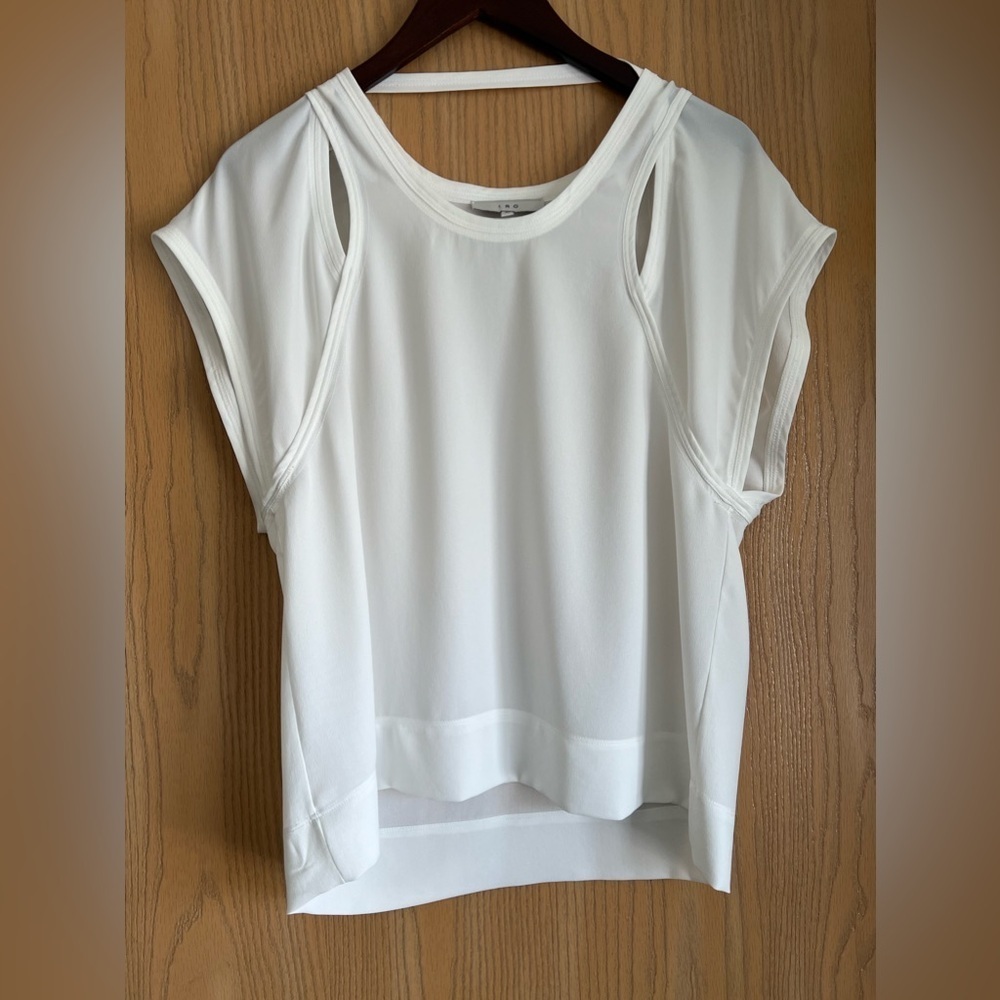 IRO | Women’s SZ 40 (8) | White Shayne Lightweight Blouse Top Short Sleeved